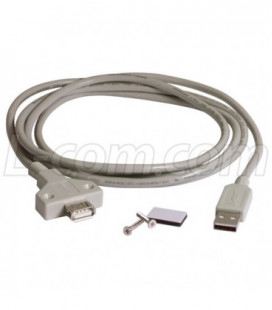 Premium USB Type A Male / Female Mounting Extension Cable, 2.0m
