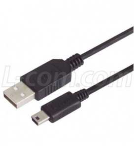 LSZH USB Cable, Type A - Mini B 5 Position 3 Meters