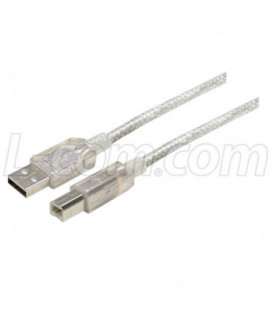 Clear Jacket Premium USB Cable Type A - B Cable, 1.0m