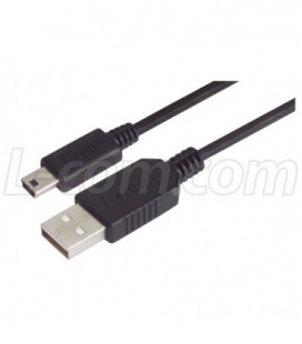 Premium USB Cable Type A - Mini B 5 Position, 0.3m