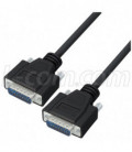 Deluxe Molded Black D-Sub Cable, DB15 Male / Male, 1.0 ft