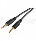 Stereo 4 Circuit TRRS ThinLine Audio Cable, Male / Male, 100.0 ft