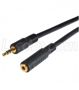 Stereo Audio Cable, Male / Female, 5.0 ft