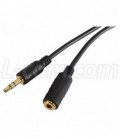 Stereo ThinLine Audio Cable, Male / Female, 5.0 ft