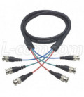 Premium RGB Multi-Coaxial Cable, 3 BNC Male / Male, 5.0 ft