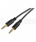 Stereo ThinLine Audio Cable, Male / Male, 15.0 ft