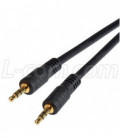 Stereo Audio Cable, Male / Male, 5.0 ft