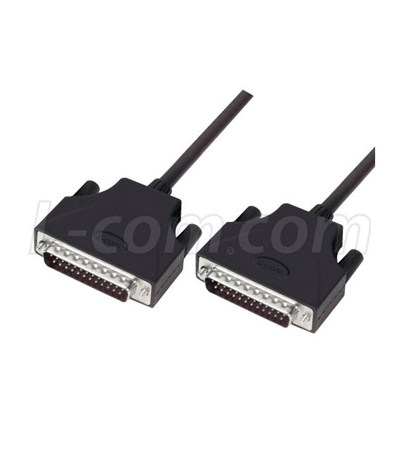 LSZH D-Sub Cable, DB25 Male / DB25 Male, 50.0ft