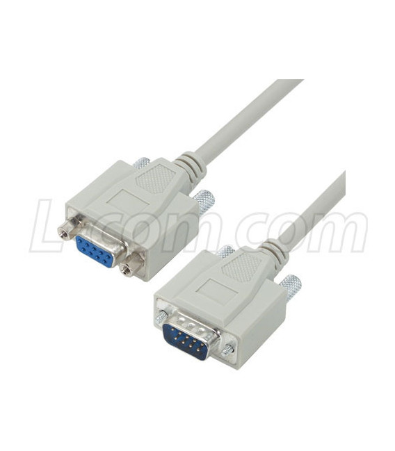 Deluxe Null Modem Reverser Cable, DB9 Male / Female, 10.0 ft
