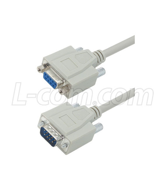Deluxe Null Modem Standard Cable, DB9 Male / Female, 25.0 ft