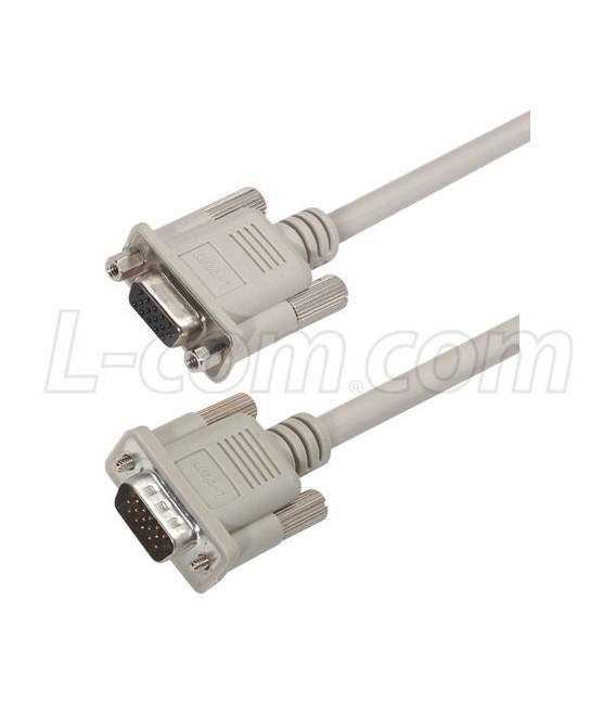 Premium Molded D-Sub Cable, HD15 Male / HD15 Female, 1.0 ft