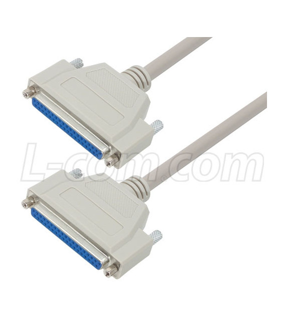 Reversible Hardware Molded D-Sub Cable, DB37 Female / Female, 15.0 ft