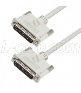 Premium Molded D-Sub Cable, DB25 Male / Male, 1.0 ft