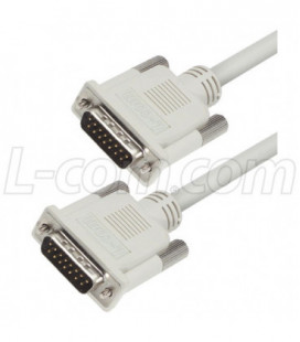Premium Molded DB15 Cable, DB15 Male / Male, 2.5 ft