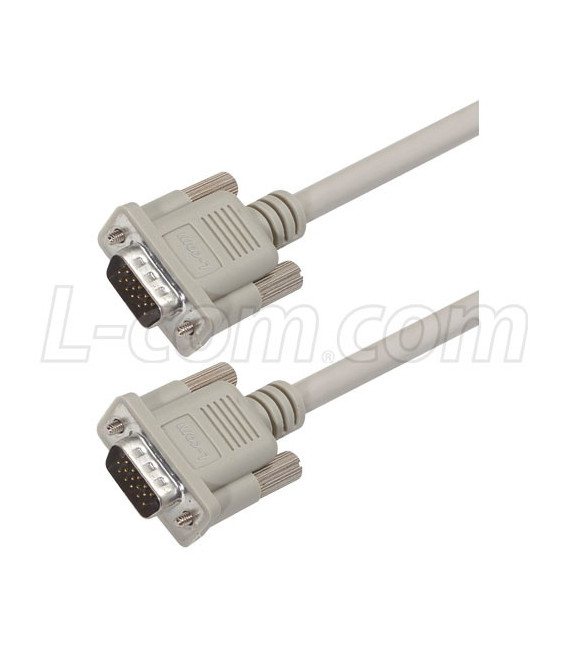Premium Molded D-Sub Cable, HD15 Male / HD15 Male, 50.0 ft