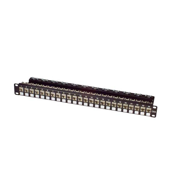 Cat6a Patch Panel, 24-Port Shielded EIA568A/B