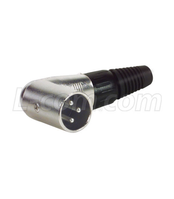 3 Pin XLR Connector, Male Right Angle