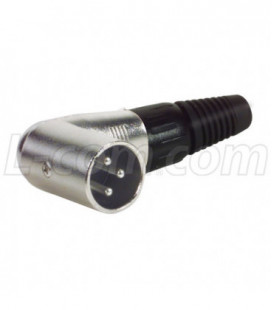 3 Pin XLR Connector, Male Right Angle