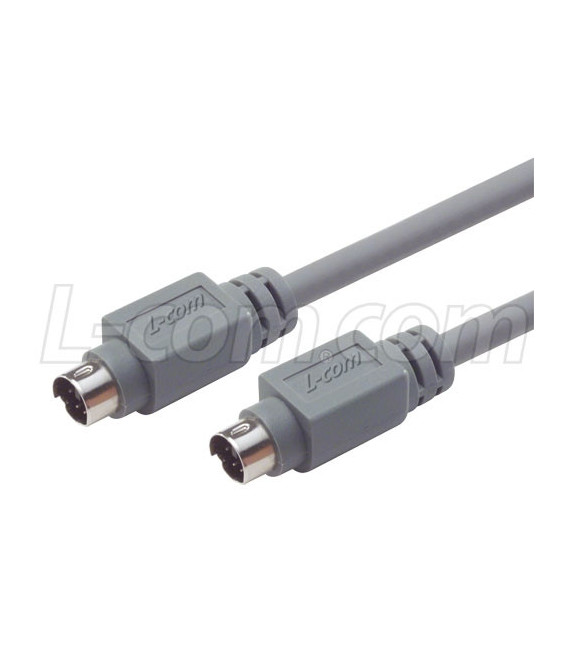 Economy Molded Cable, Mini DIN 6 Male/Male 25.0 ft