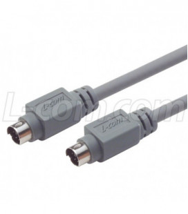 Economy Molded Cable, Mini DIN 6 Male/Male 10.0 ft