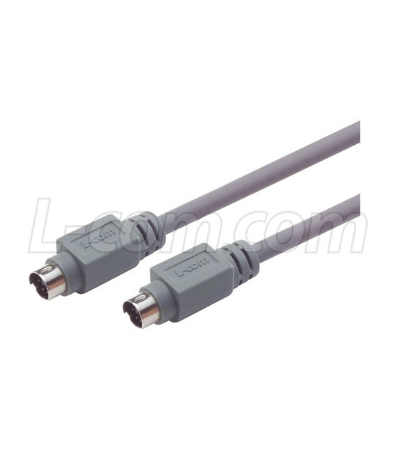 Economy Molded Cable, Mini DIN 8 Male/Male 10.0 ft