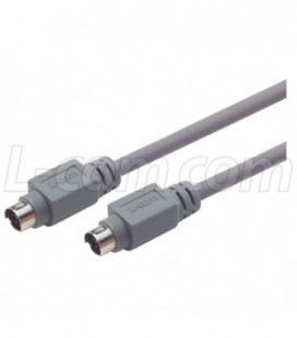 Economy Molded Cable, Mini DIN 8 Male/Male 6.0 ft