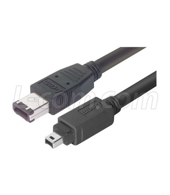 IEEE-1394 Firewire Cable, Type 1 - Type 2, 5.0m