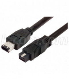 L-COM IEEE-1394b Firewire Cable, Type B - Type 1, 5.0m CSM94B1-5M