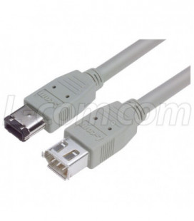 IEEE-1394 Firewire Cable, Type 1 M - Type 1 F, 2.0m