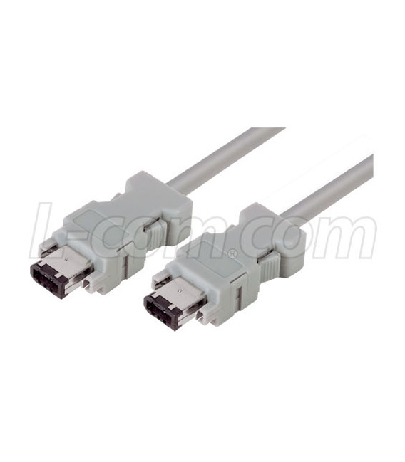Latching IEEE-1394 Firewire Cable, Type 1 - Type 1, 0.5m