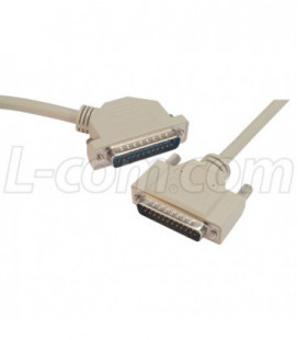Deluxe Molded D-Sub Cable, DB25 Male / 45° Right Exit Male, 2.5 ft