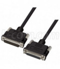 Premium Molded Black D-Sub Cable, DB25 Male / Female, 50.0 ft
