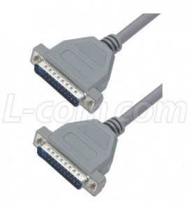 Economy Molded D-sub Cable, DB25 Male / Male, 10.0 ft