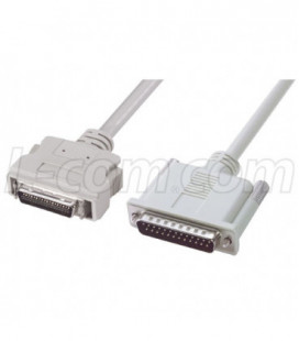 IEEE-1284 Molded Cable, DB25M / Half Pitch 36M, 1.0m
