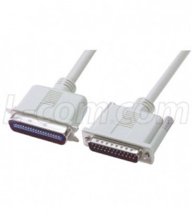 IEEE-1284 Molded Cable, DB25M / CEN36M, 5.0m