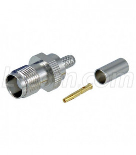 TNC Female Crimp for RG58, 195-Series Cable