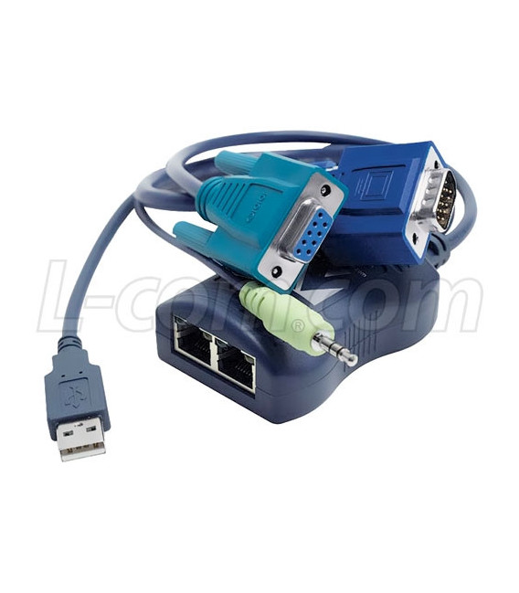 AdderLink AV102T-US 2 Port AV Transmitter w/ RS232 + USB Power