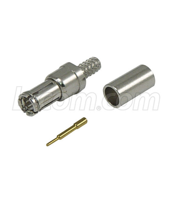 TS-9 Plug Crimp for RG316/188/174, 100-Series Cable
