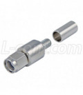 RP-SMA Plug Solderless Crimp Style for 195-Series Low Loss Cable