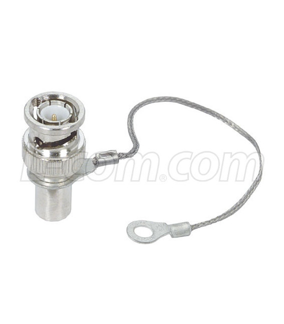 BNC Terminator, Male with Ground Cable (50 Ohms)