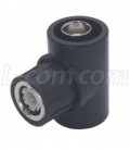 Coaxial T Adapter, BNC Female / Male / Female, Fully Insulated