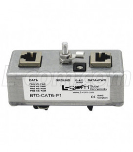 Single-Port DIN Mount CAT6 Passive Gigabit Midspan/Injector