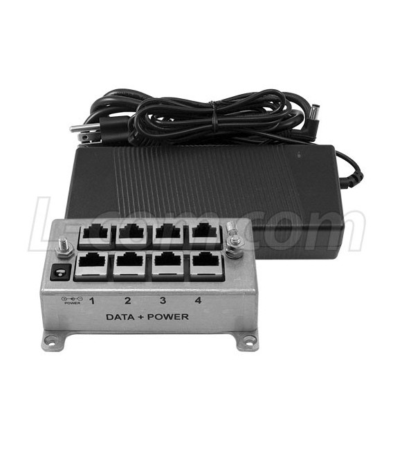 BT-CAT6-P4 Midspan/Injector Kit with 56VDC @ 117.6 W Power Supply