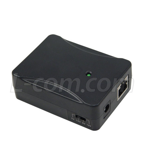 100/1000 Base-T Power Over Ethernet (PoE) Splitter/Tap with Adjustable DC Output