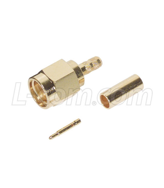 SMA Male Crimp for RG174, 188, 316 Cable (Gold)