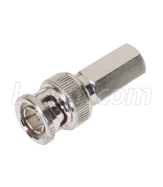 75 Ohm BNC Twist On Plug, 1 Pc.for RG6 Cable