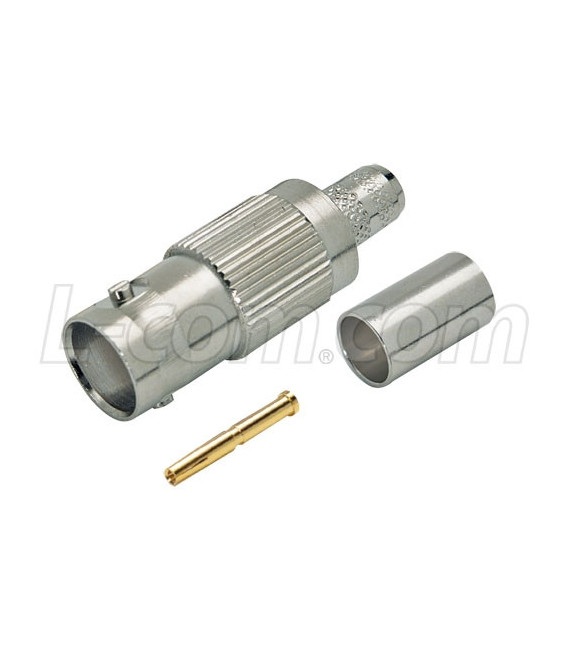 75 Ohm BNC Crimp Jack for RG59 and RG62 Cable
