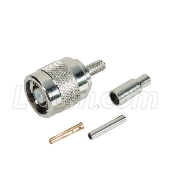 RP-TNC Crimp Plug for RG174, RG188, and RG316 Cable