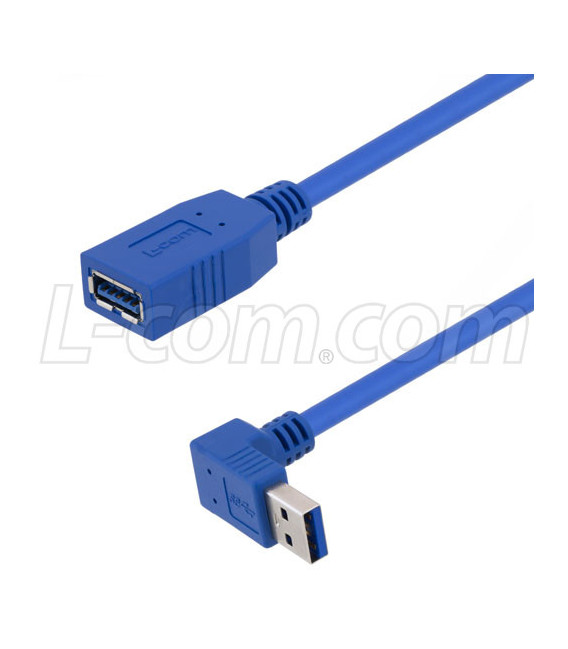 USB 3.0 Female to male Type A right angle down exit 0.75M