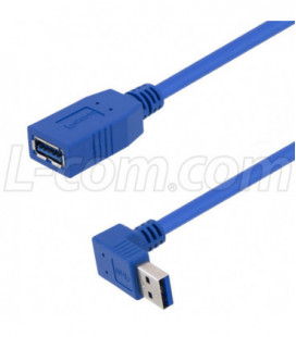 USB 3.0 Female to male Type A right angle down exit 0.75M